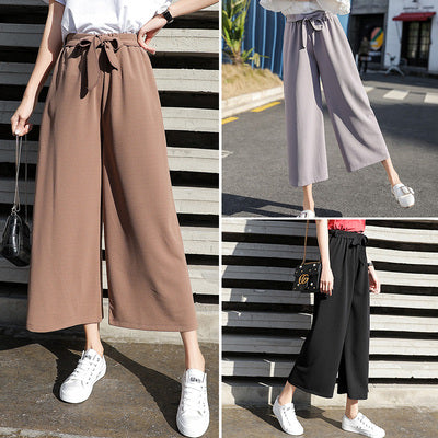 Wide-Leg Pants Female Wild Net Celebrity Street Shooting Strange Taste Girl Nine Points Casual Pants