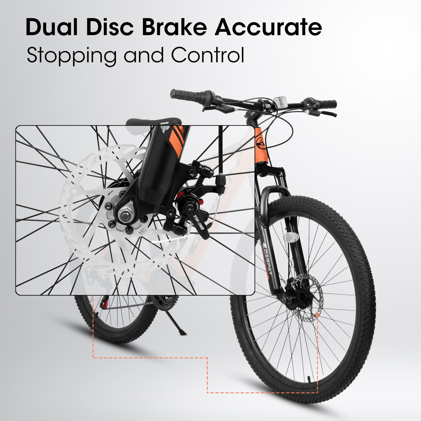 A26322 26-inch Mountain Bicycle Aluminum Frame Shock Absorbing Front Fork 21-speed Disc Brake