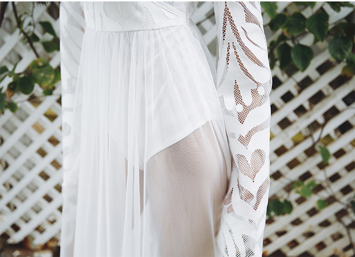 Lace beach mesh dress