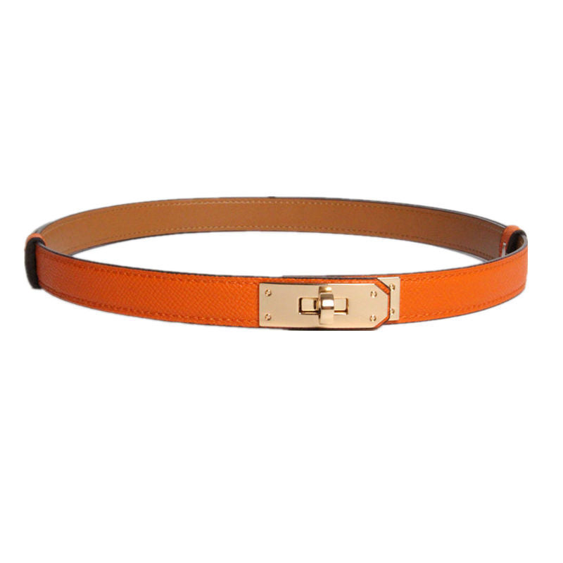 H home 2021 new kelly leather thin belt