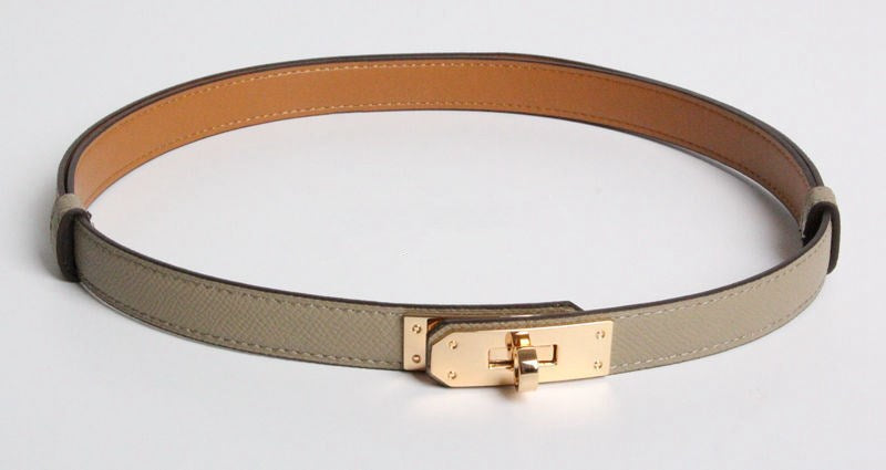 H home 2021 new kelly leather thin belt