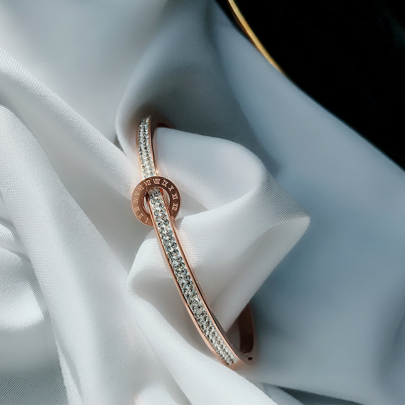 Rose Gold Titanium Steel Bracelet Women\'s Hand Jewelry Net Red