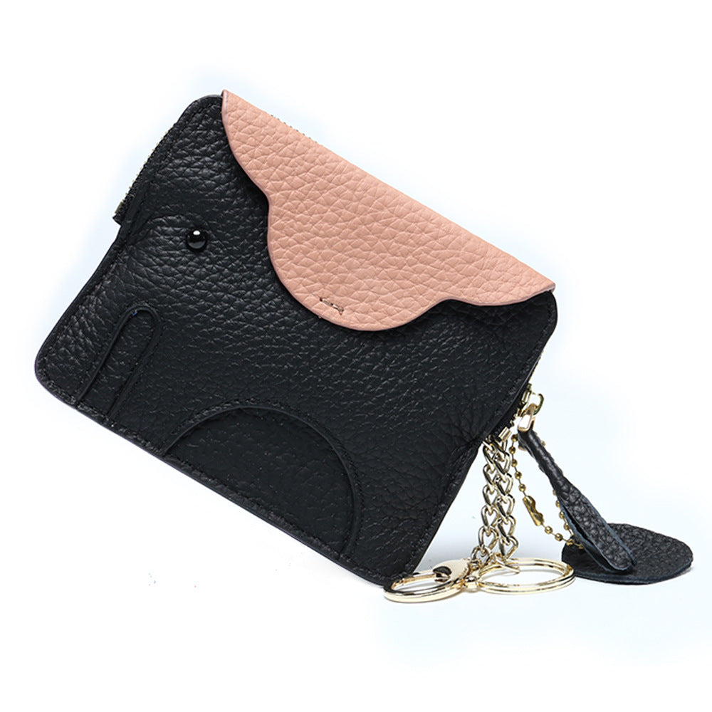 Coin Purse Genuine Leather Cute Elephant Mini Creative Coin Purse
