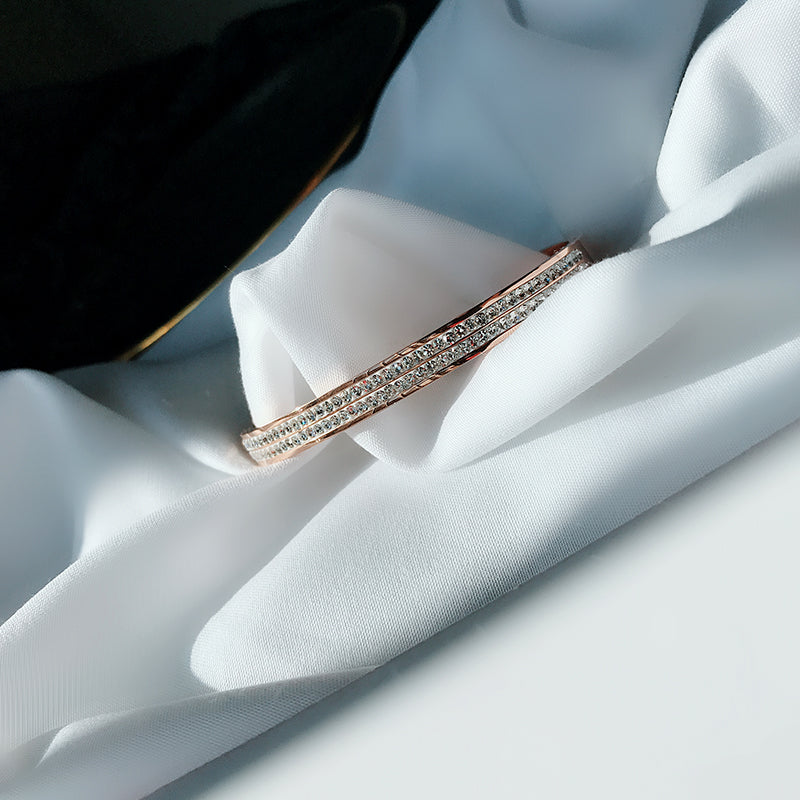 Rose Gold Titanium Steel Bracelet Women\'s Hand Jewelry Net Red
