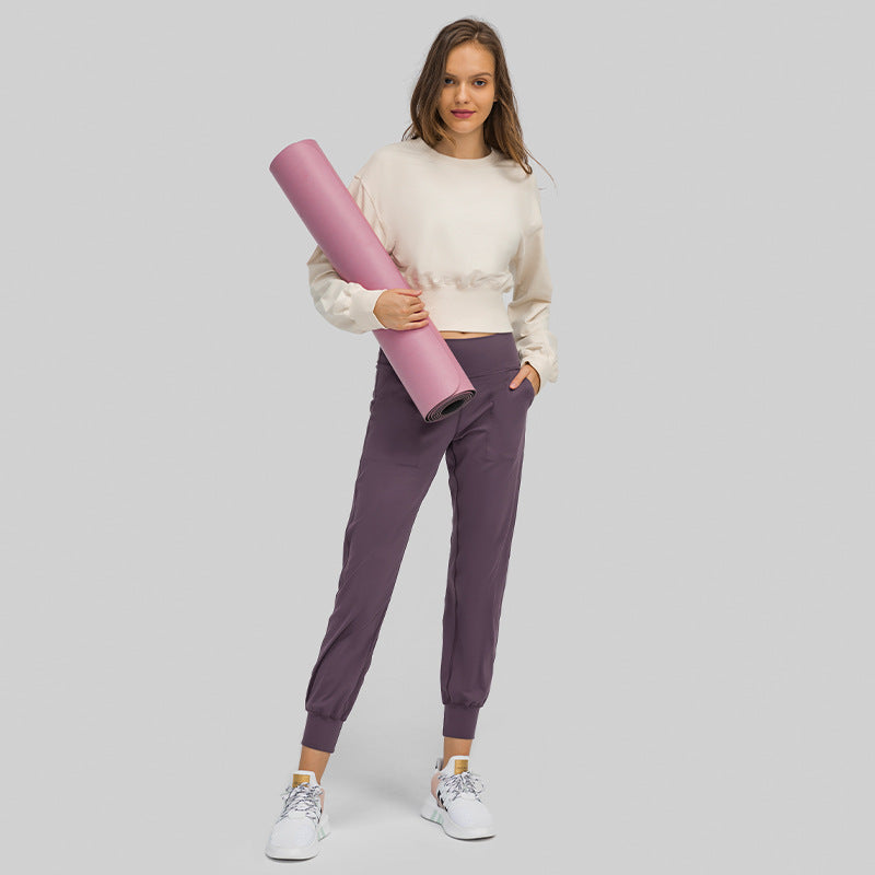 Women's Loose Leisure Fitness Running Waist Sports Sweatshirt