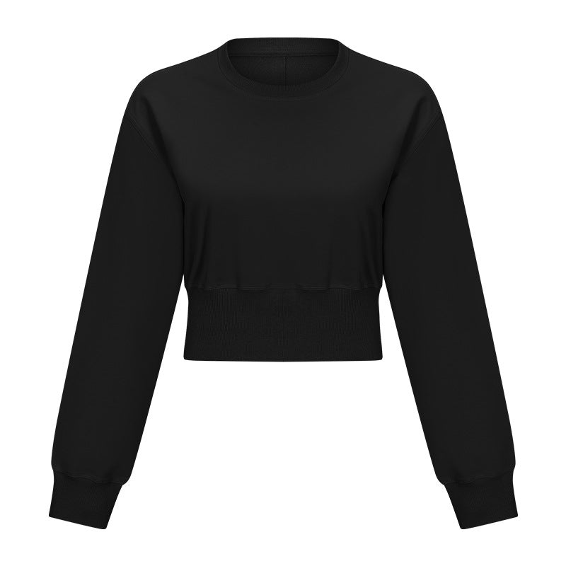 Women's Loose Leisure Fitness Running Waist Sports Sweatshirt