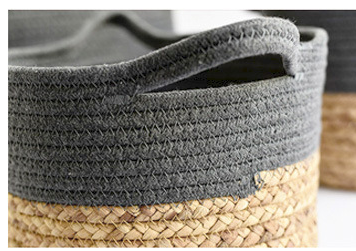 Nordic Ins Cotton Straw Woven Storage Bucket Basket Sundries Basket
