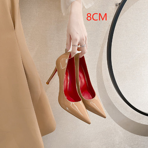 Red Background High Heels Women's Stiletto Heel Pumps