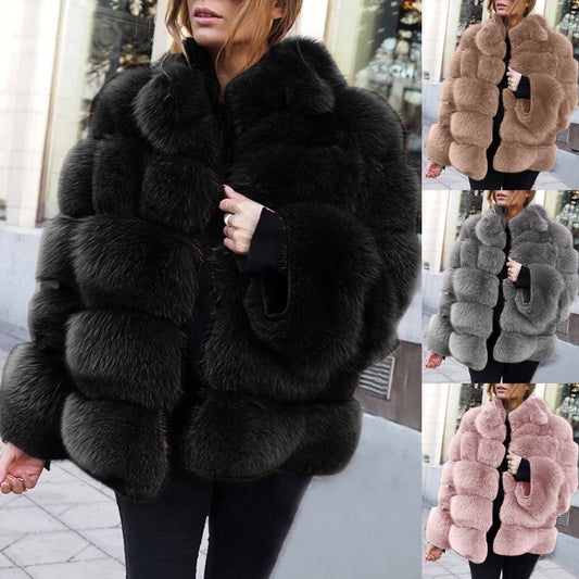 Stylish faux fur jacket