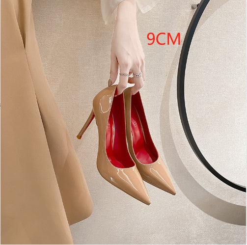 Red Background High Heels Women's Stiletto Heel Pumps