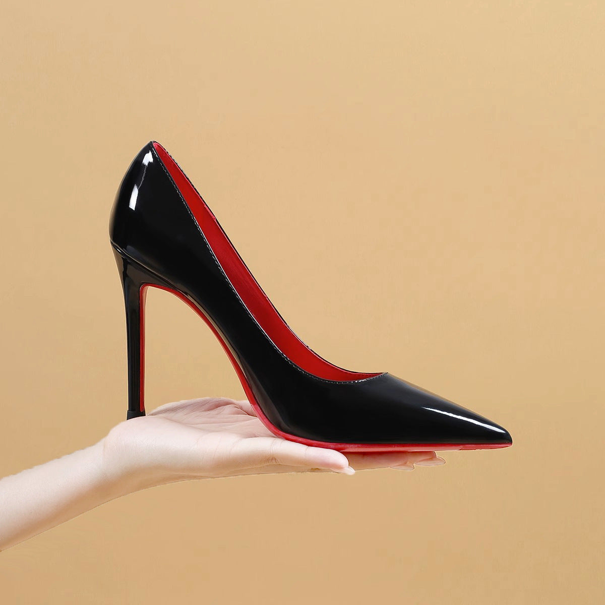 Red Background High Heels Women's Stiletto Heel Pumps
