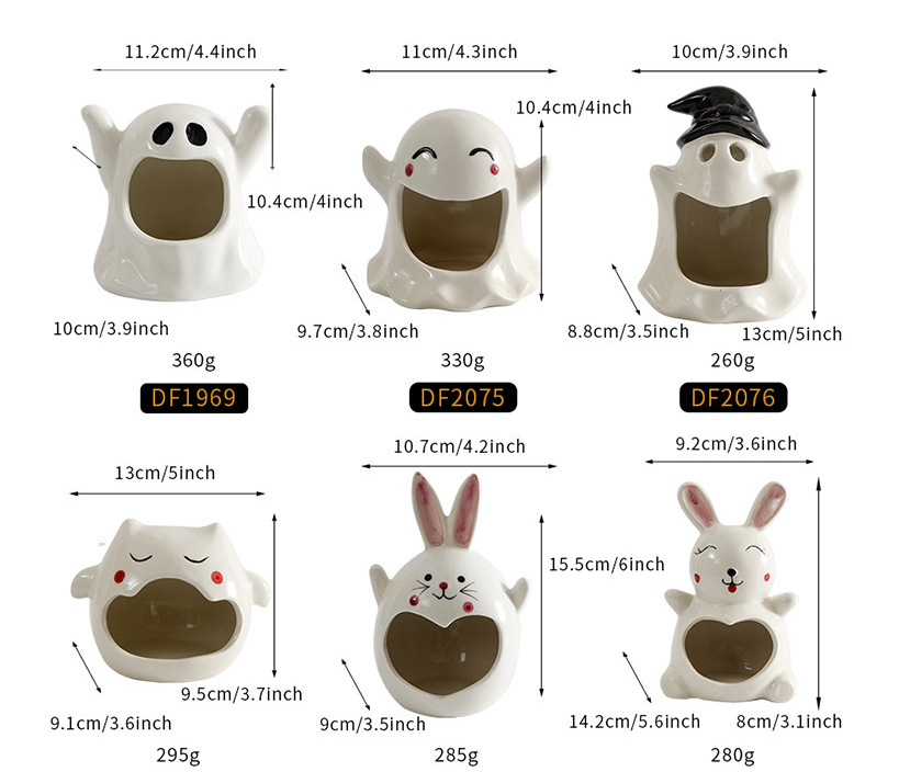 Halloween Ghost Festival Ceramic Craft Ornaments
