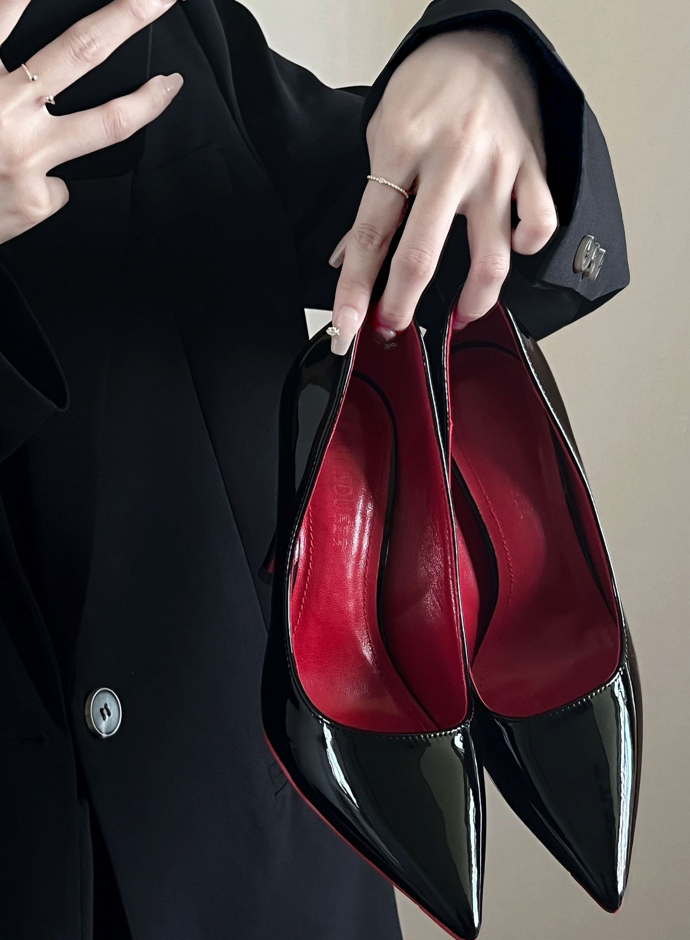 Red Background High Heels Women's Stiletto Heel Pumps