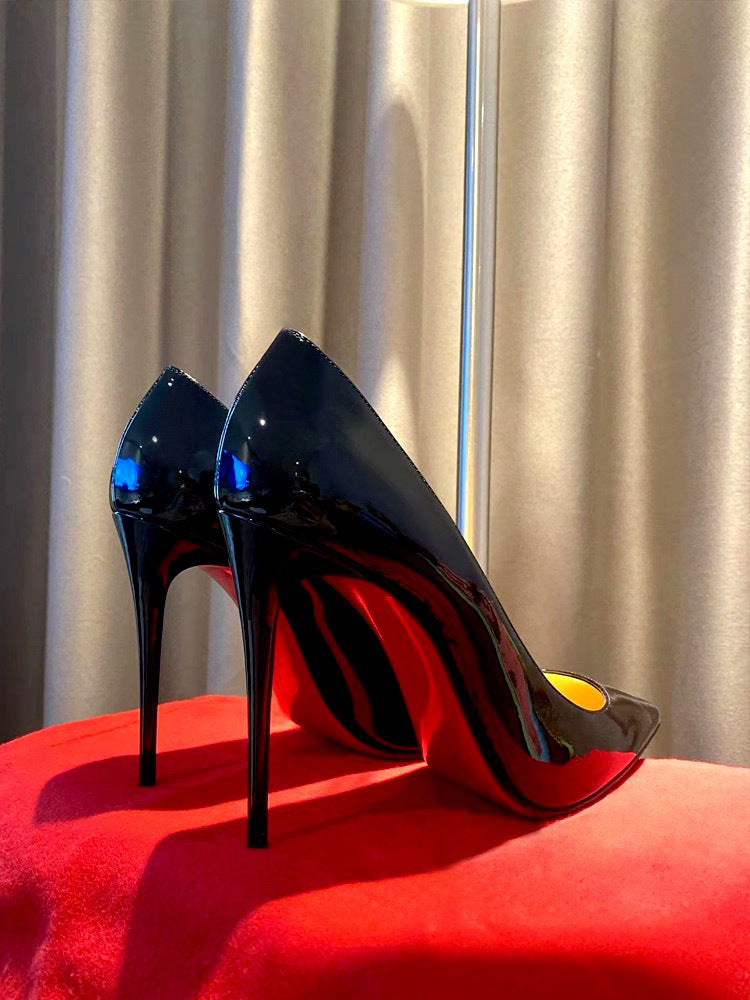 Red Background High Heels Women's Stiletto Heel Pumps