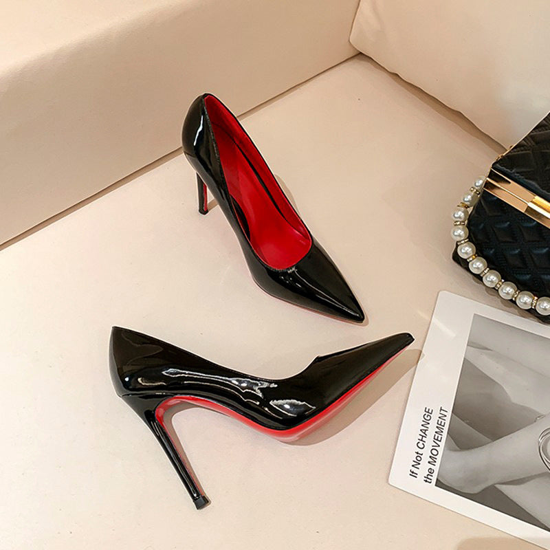 Red Background High Heels Women's Stiletto Heel Pumps