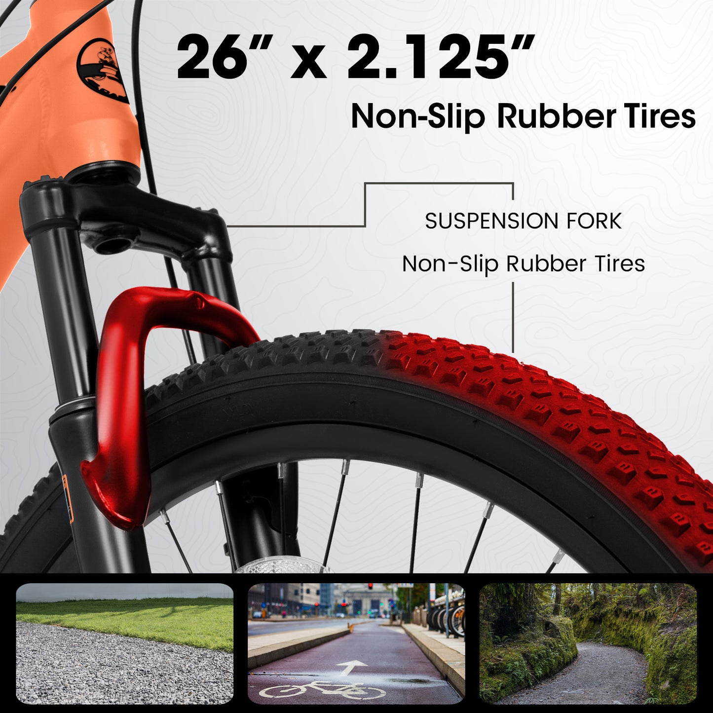A26322 26-inch Mountain Bicycle Aluminum Frame Shock Absorbing Front Fork 21-speed Disc Brake