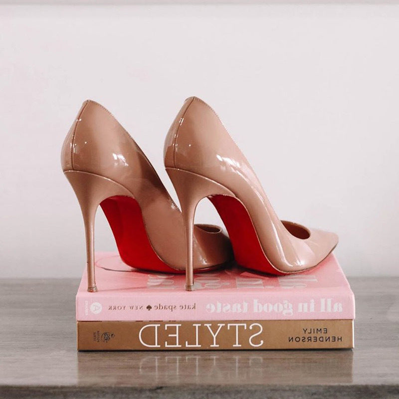 Red Background High Heels Women's Stiletto Heel Pumps