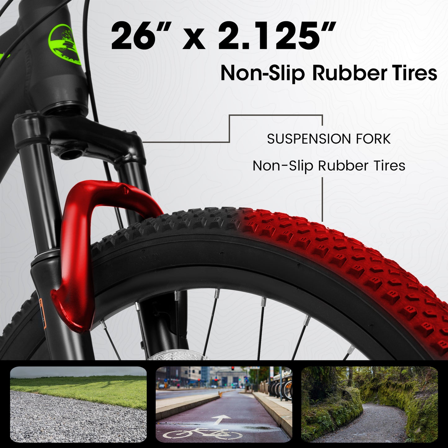 A26322 26-inch Mountain Bicycle Aluminum Frame Shock Absorbing Front Fork 21-speed Disc Brake