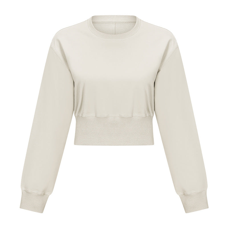 Women's Loose Leisure Fitness Running Waist Sports Sweatshirt