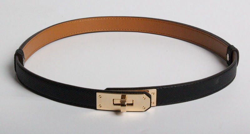 H home 2021 new kelly leather thin belt