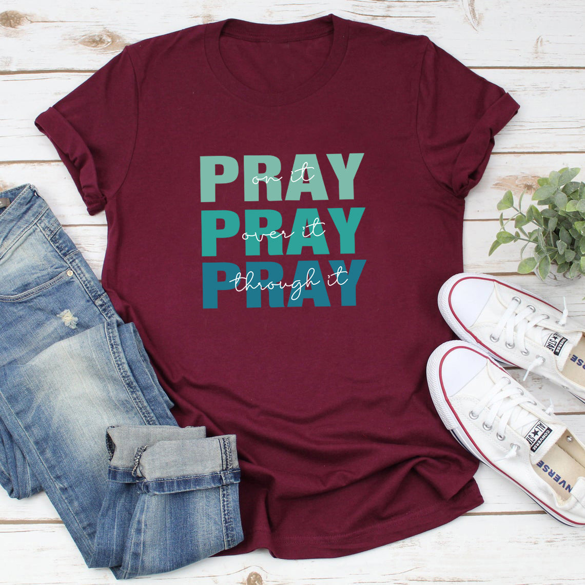 Color Letter T-Shirt For Men And Women