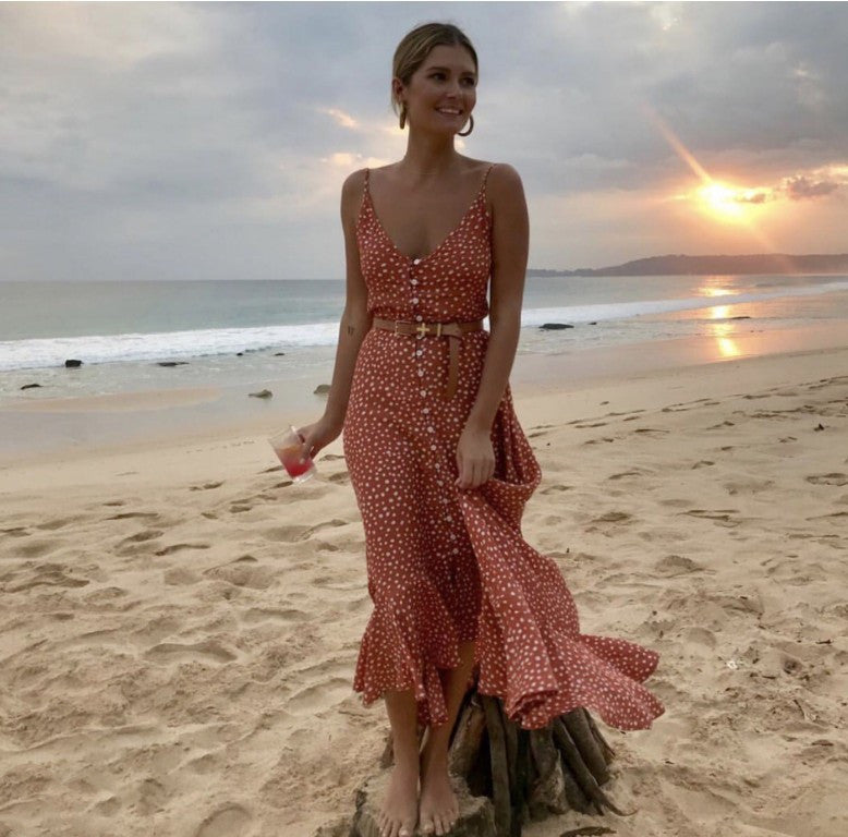 Women Summer Long Dress Beach Wear Maxi Dress