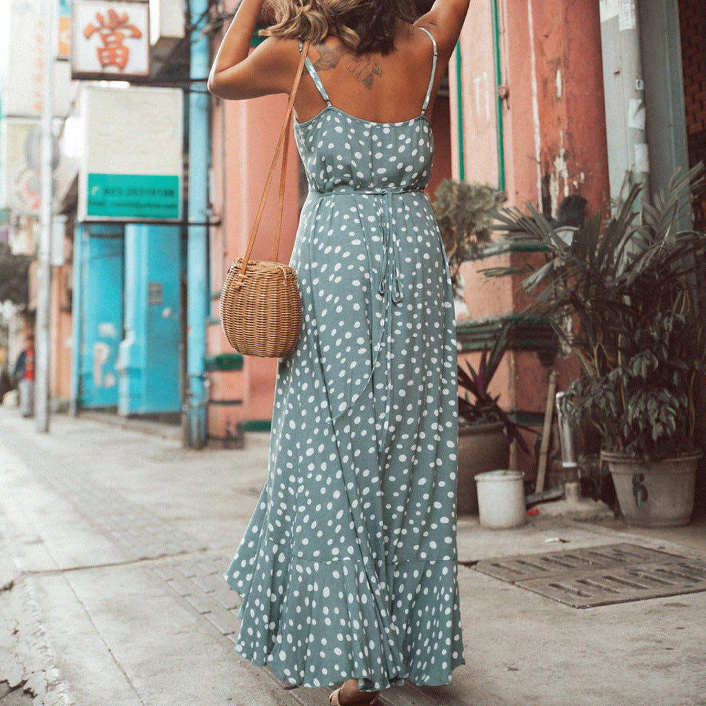 Women Summer Long Dress Beach Wear Maxi Dress