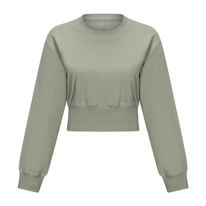 Women's Loose Leisure Fitness Running Waist Sports Sweatshirt