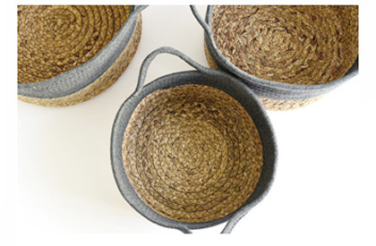 Nordic Ins Cotton Straw Woven Storage Bucket Basket Sundries Basket