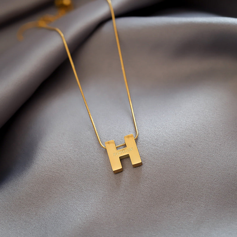 H Letter Necklace Clavicle Chain