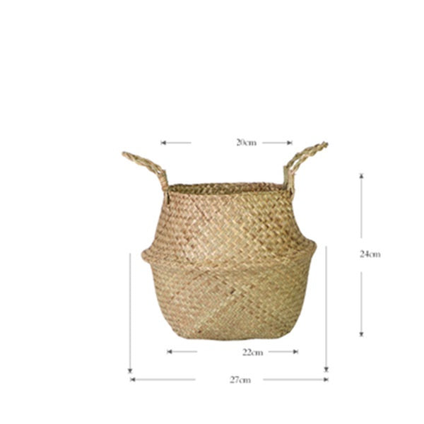 Home Living Room Hand Woven Straw Basket