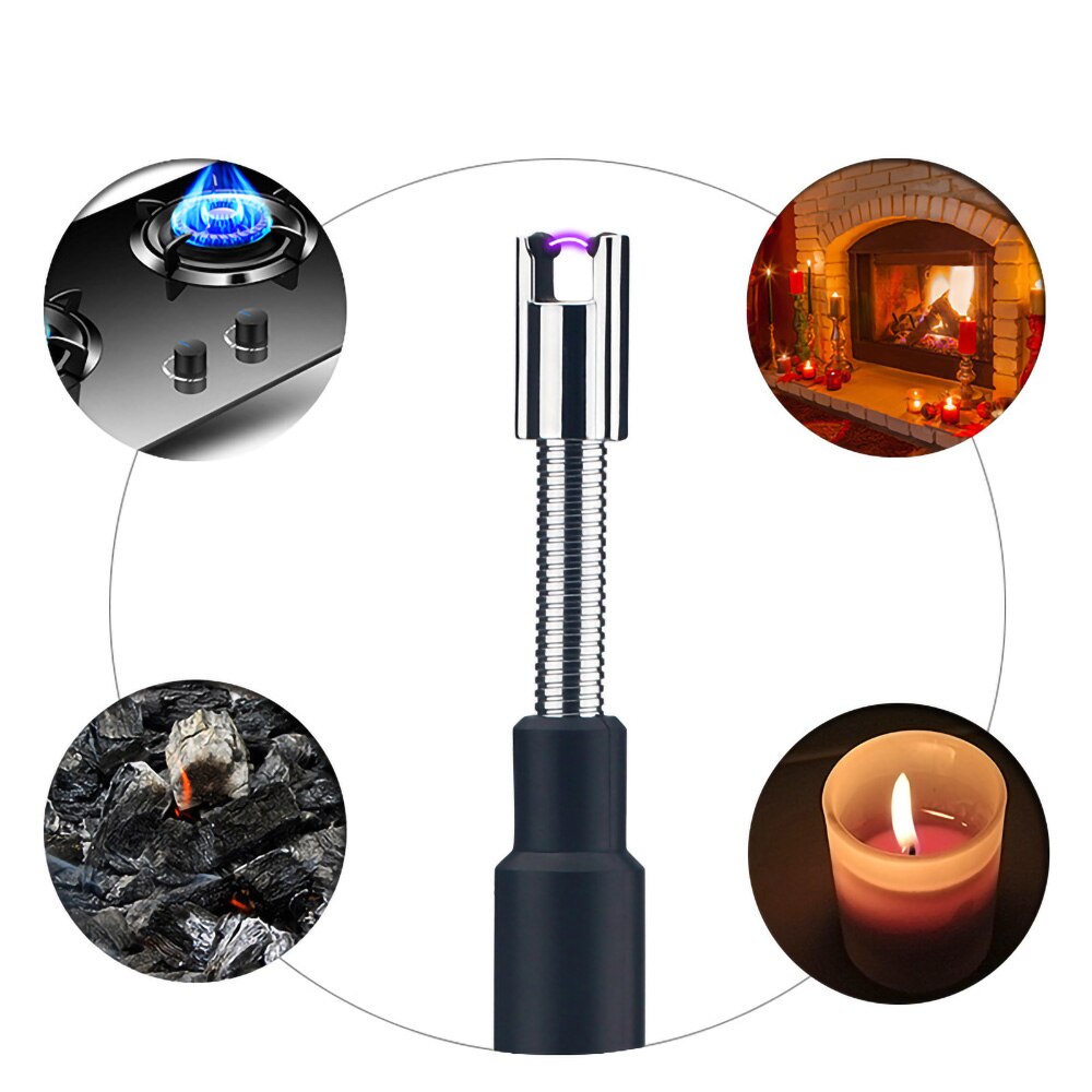Retractable Usb Kitchen Outdoor Barbecue Camping Pulse Lighter