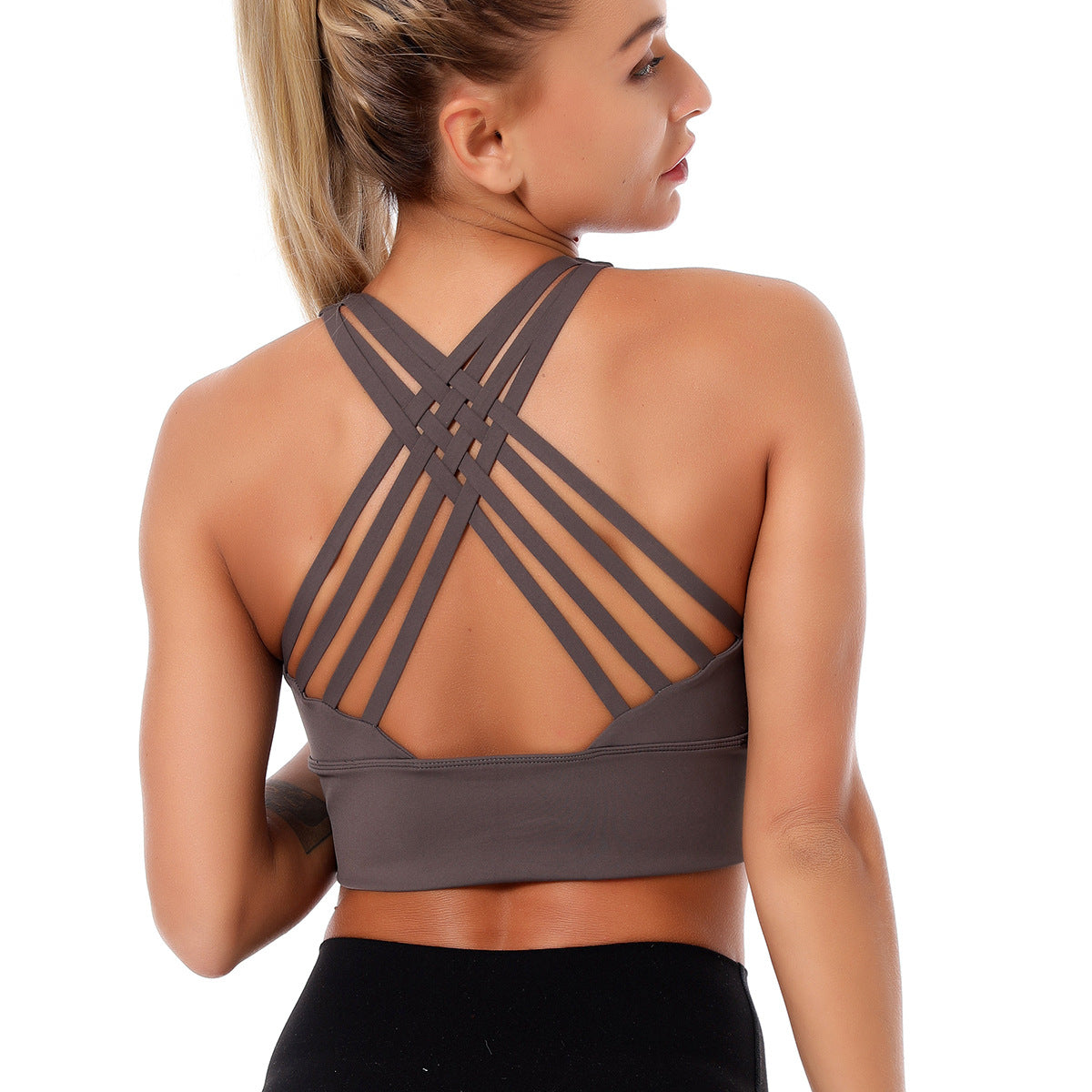 Shockproof Running Sports Bra Quick-Drying Vest Type Fitness Bra