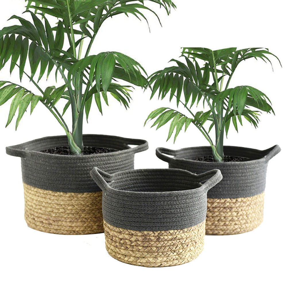 Nordic Ins Cotton Straw Woven Storage Bucket Basket Sundries Basket