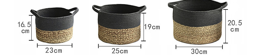 Nordic Ins Cotton Straw Woven Storage Bucket Basket Sundries Basket
